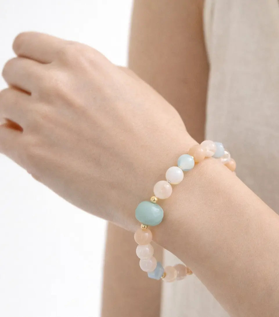 Morganite Bracelet - Pastel Gemstone Bracelet view 2